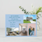 Minimalistisch 4 foto's die we hebben verplaatst aankondiging (Staand voorkant)