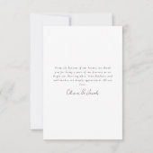 Minimalistisch 4-fotoweddenschap bedankkaart (Achterkant)