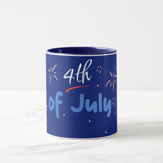 Minimalistisch "4 juli" met Firecracker Bursts Mok (Midden)