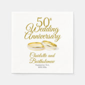 Minimalistisch 50e bruiloft Jubileum Party Servet (Voorkant)
