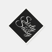 Minimalistisch 60 en Sassy 60th Black White Birthd Servet (Hoek)
