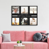 Minimalistisch 6 Foto 10th Wedding Jubileum Canvas Afdruk (Insitu (Woonkamer))