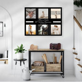 Minimalistisch 6 Foto 1st Wedding Jubileum Canvas Afdruk
