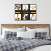 Minimalistisch 6 Foto 50th Wedding Jubileum Canvas Afdruk (Insitu (Slaapkamer))