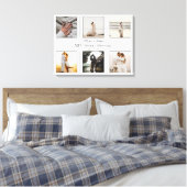 Minimalistisch 6 Foto 50th Wedding Jubileum Canvas Afdruk (Insitu (Slaapkamer))