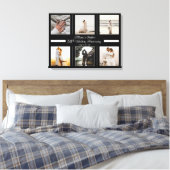 Minimalistisch 6 Foto 50th Wedding Jubileum Canvas Afdruk (Insitu (Slaapkamer))
