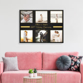 Minimalistisch 6 Foto 60th Wedding Jubileum Canvas Afdruk (Insitu (Woonkamer))