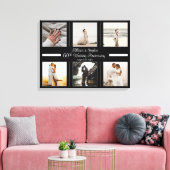 Minimalistisch 6 Foto 60th Wedding Jubileum Canvas Afdruk (Insitu (Woonkamer))
