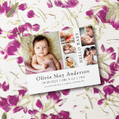 Minimalistisch 6 Foto Hallo Baby geboorteaankondig Flyer