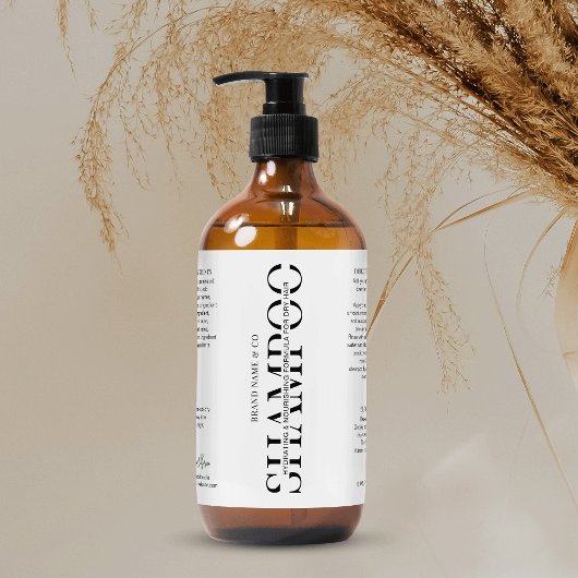 Minimalistisch 8 OZ Huidverzorging Fles Shampoo La Sparkling Wijnetiket