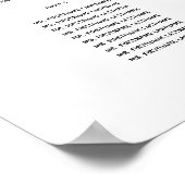 Minimalistisch 8-tabel zwart-wit-zetdiagram poster (Hoek)