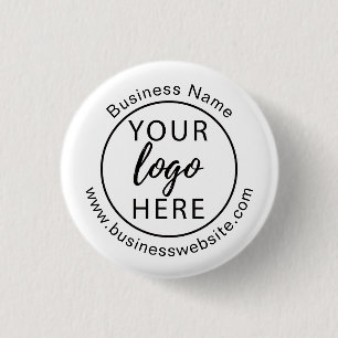 Minimalistisch aangepast bedrijfslogo  ronde button 3,2 cm