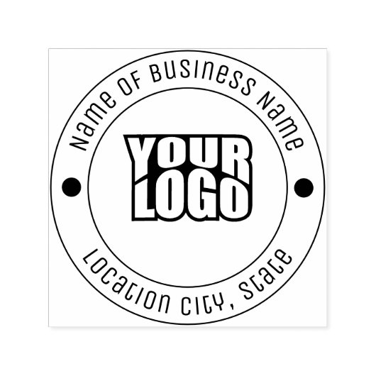 Minimalistisch aangepast bedrijfslogo rubber zelfinktende stempel (Design)