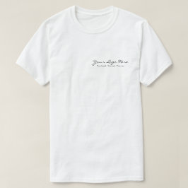 Minimalistisch aangepast bedrijfslogo t-shirt