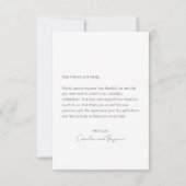 Minimalistisch aangepast bericht Afbeelding foto-b Bedankkaart (Achterkant)