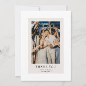 Minimalistisch aangepast bericht voor foto's bedankkaart (Voorkant)