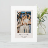 Minimalistisch aangepast bericht voor foto's bedankkaart (Staand voorkant)