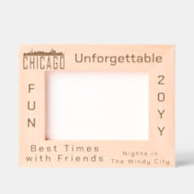 Minimalistisch aangepast Chicago City Skyline Silh