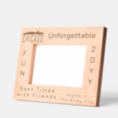 Minimalistisch aangepast Chicago City Skyline Silh Gegraveerde Lijstjes (Links)