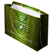 Minimalistisch Aangepast Elegant Golf Monogram Ont Groot Cadeauzakje (Achterkant Gekanteld)