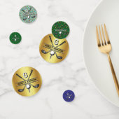 Minimalistisch aangepast elegant Golfmonogram Confetti (Groep)