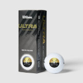 Minimalistisch aangepast elegant Golfmonogram Golfballen (Verpakking)