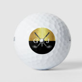 Minimalistisch aangepast elegant Golfmonogram Golfballen (Voorkant)