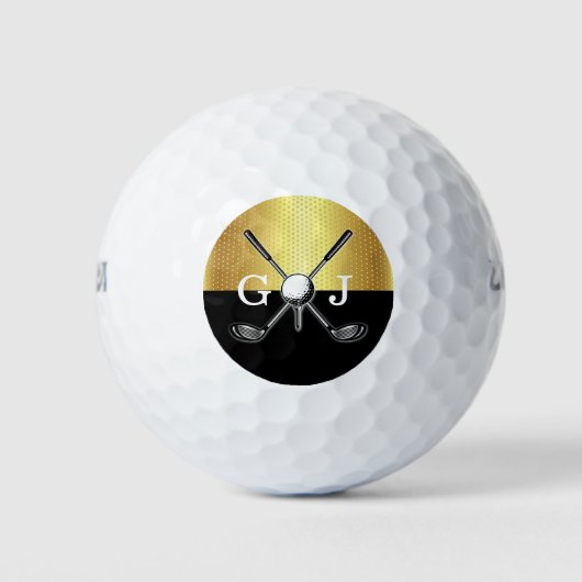 Minimalistisch aangepast elegant Golfmonogram Golfballen (Voorkant)