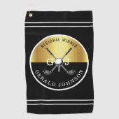Minimalistisch aangepast elegant Golfmonogram Golfhanddoek (Voorkant)