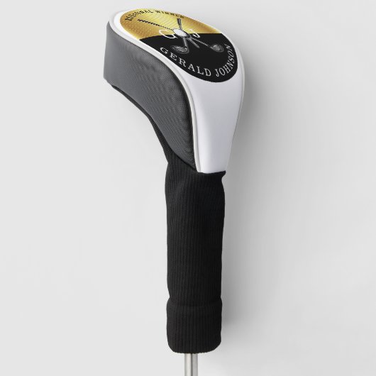 Minimalistisch aangepast elegant Golfmonogram Golfheadcover (Schuin)