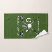 Minimalistisch aangepast elegant Golfmonogram Handdoek (Handdoek)