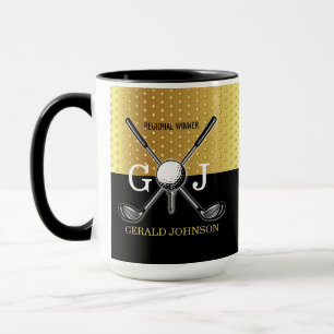 Minimalistisch aangepast elegant Golfmonogram Mok