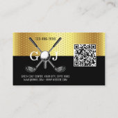 Minimalistisch aangepast elegant Golfmonogram Visitekaartje (Achterkant)