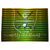 Minimalistisch aangepast elegante golf monogram on groot cadeauzakje (Voorkant)