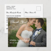 Minimalistisch aangepast foto Hartelijk dank Brief Aankondigingskaart (Voorkant / Achterkant)