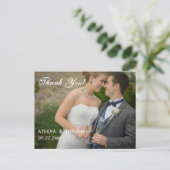 Minimalistisch aangepast foto Hartelijk dank Brief Aankondigingskaart (Staand voorkant)