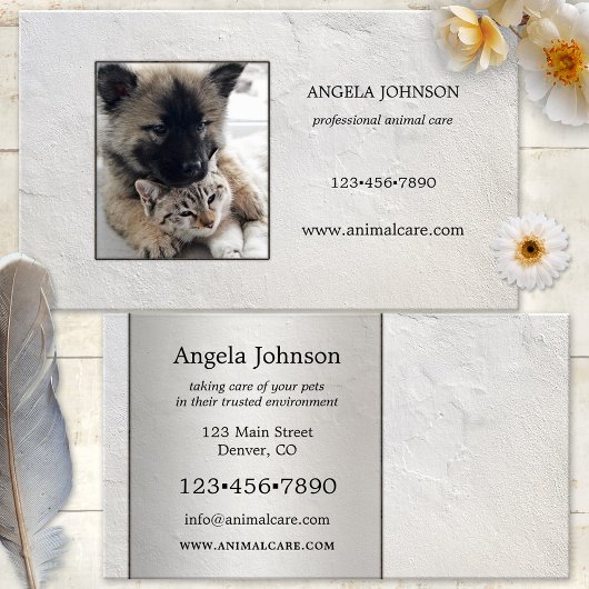 Minimalistisch aangepast foto-Visitekaartje Visitekaartje