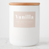 Minimalistisch aangepast kaartenlabel voedselcontainer etiket (Voorkant)