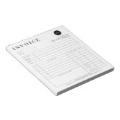 Minimalistisch aangepast kleine bedrijfsfactuurbed notitieblok (Schuin)