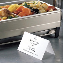 Minimalistisch aangepast Logo-label met buffetscho