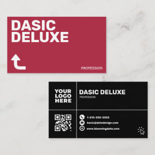 Minimalistisch aangepast logo & QR-code ontwerp Visitekaartje
