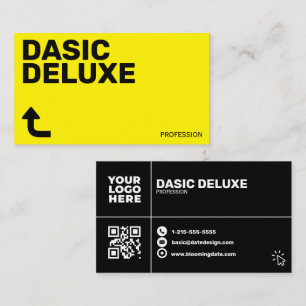 Minimalistisch aangepast logo & QR-code ontwerp Visitekaartje