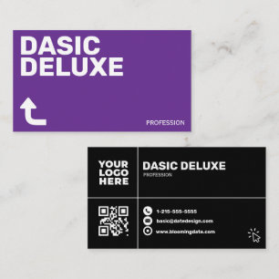 Minimalistisch aangepast logo & QR-codeontwerp Visitekaartje