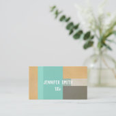 minimalistisch aangepast modern kleurenblok visitekaartje (Staand voorkant)