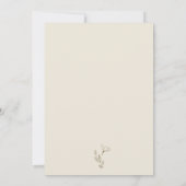 Minimalistisch aangepast monogram bloemenkrans neu kaart (Achterkant)