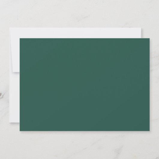 Minimalistisch aangepast Monogram Forest Green Sta Notitiekaartje (Achterkant)