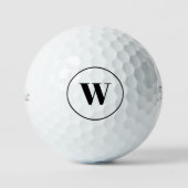 Minimalistisch aangepast monogramme initiaal op ma golfballen (Voorkant)