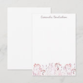 Minimalistisch aangepast op maat van Blush Waterve Notitiekaartje (Voorkant / Achterkant)