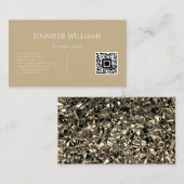 Minimalistisch aangepast QR-codescript Modern Visitekaartje (Voorkant / Achterkant)
