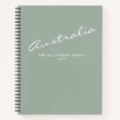 Minimalistisch aangepast reisblad met moderne reis notitieboek (Voorkant)